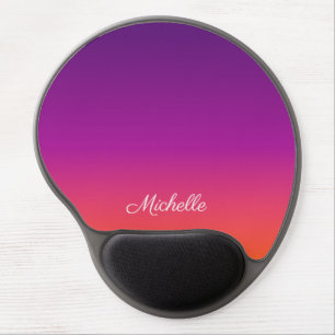 Purple, pink and orange gradient ombre gel mouse pad