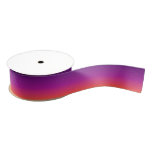 Purple, pink and orange gradient ombre grosgrain ribbon