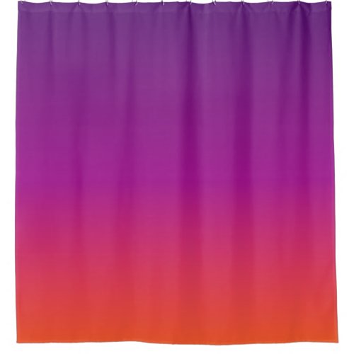 Purple pink and orange gradient ombre shower curtain