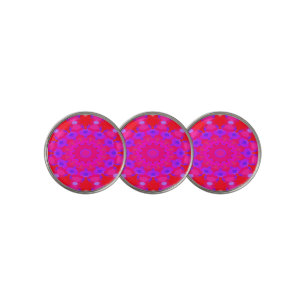 Purple, Pink and Orange Mandala Golf Ball Marker