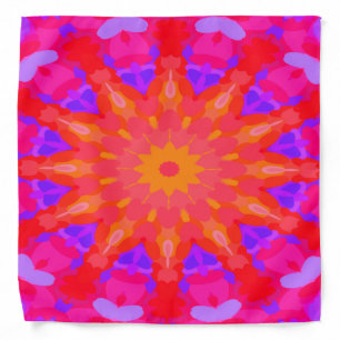 Purple, Pink and Orange Sun Rays Bandana