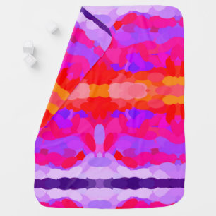 Purple, Pink and Orange Tie Dye baby blanket