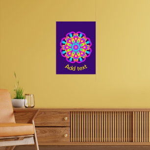 Purple, Pink and Yellow Tie Dye Poster