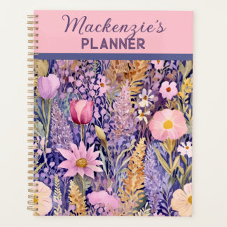 Purple, Pink and Yellow Wildflower Gardens Planner