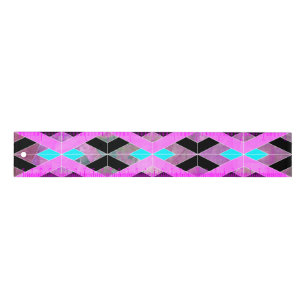 Purple Pink & Aqua Geometric Crossing Stripes Ruler