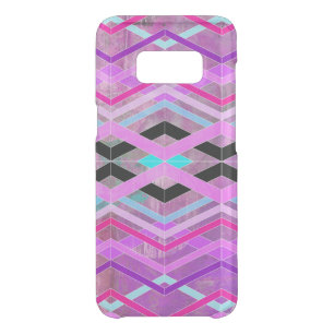 Purple Pink & Aqua Geometric Crossing Stripes Uncommon Samsung Galaxy S8 Case
