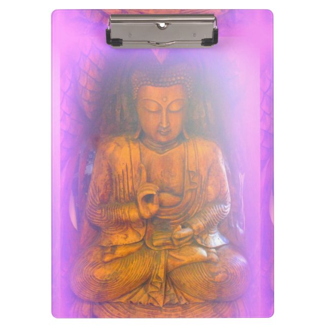 purple/pink aura buddha clipboard (Front)