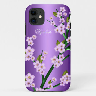 Purple Pink Blossom iPhone 5 Elegant Classy 11 Case