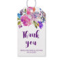 Purple Pink & Blue Flowers Bridal Shower Thank You Gift Tags