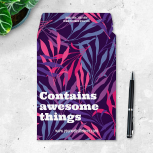 Purple Pink Blue Fronds Contains Awesome Things Envelope Mailers