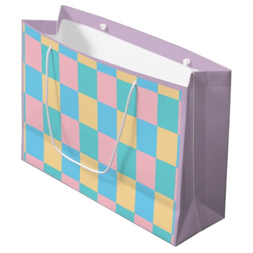 Purple Pink Blue Green Yellow Modern Template Large Gift Bag