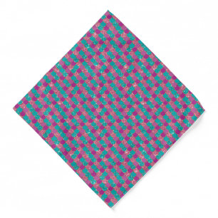 Purple Pink Blue Mermaid Glitter Bandana