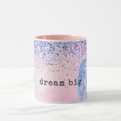 Purple Pink Blue Ombre Glitter Unicorn Mug (Center)
