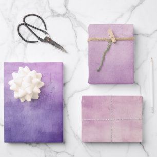 Purple Pink Blush Texture Wrapping Paper Sheets