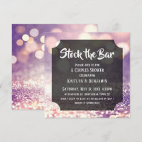 Purple & Pink Bokeh, Stock the Bar Couples Shower