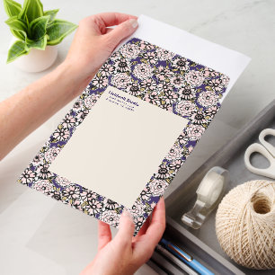 Purple Pink Bold Floral Small Business Custom  Envelope Mailers