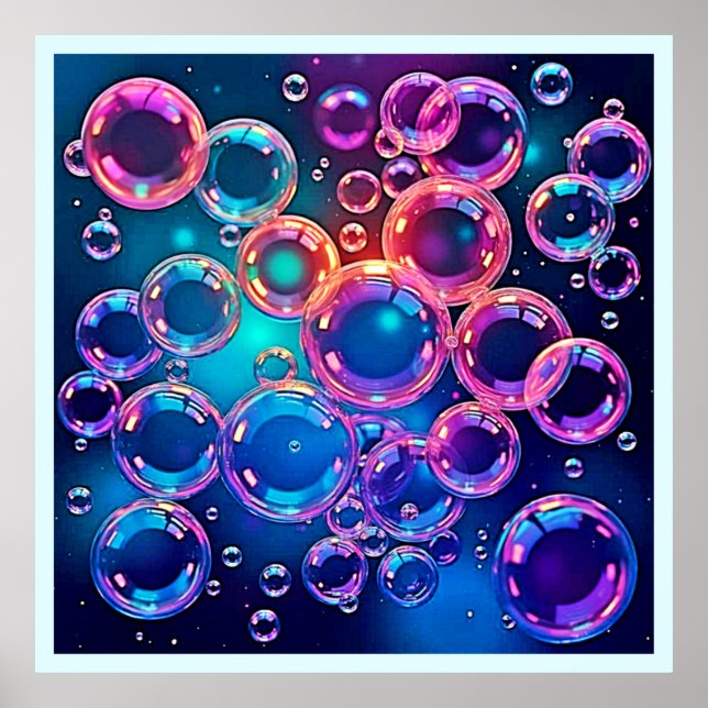 Purple Pink Bubble Magic Poster (Front)