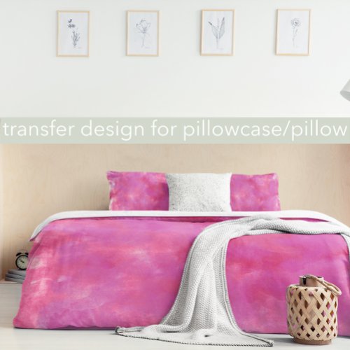 Purple Pink Bubblegum Watercolor Abstract Pattern Duvet Cover