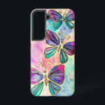 Purple Pink Butterflies Samsung Galaxy Case<br><div class="desc">Colorful Butterflies Flying Samsung Galaxy Cases or iPhone Cases - Painting - Customizable - Choose / Add Your Unique Text - Name / Colors / Font / Size / Elements - Image / more - Make Your Special Gift - Resize and move or remove and add elements / text with...</div>