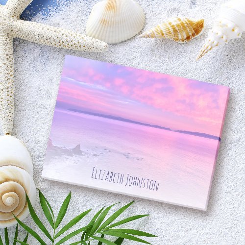 Purple Pink California Beach Sunset Photo Custom Post_it Notes