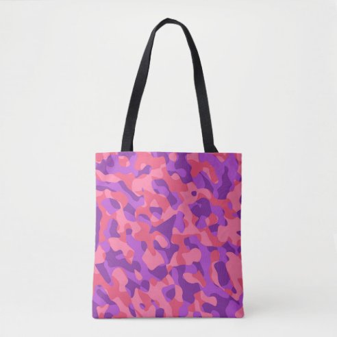 pink camo tote bag