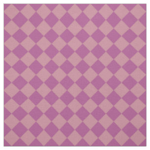 Purple Pink Checker Diamond Pattern Fabric