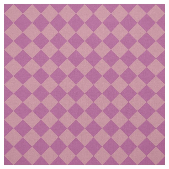 Purple Pink Checker Diamond Pattern Fabric (Swatch)