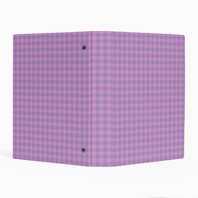 Purple Pink Checkerboard Pattern Mini Binder (Background)