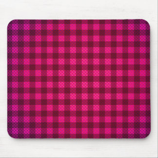 Purple pink checkered carbon fiber patterned mouse pad