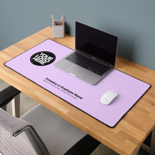 Purple Pink  Custom Business Logo Name Slogan Desk Mat