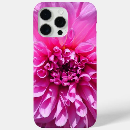 Purple Pink Dahlia Flower iPhone 15 Pro Max Case