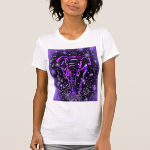 Purple Pink Elephant T-Shirt Walking At Galaxy