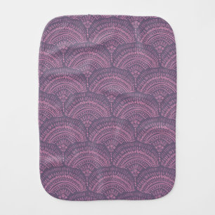 purple pink ethnic African traditional pattern Baby Burp Cloth