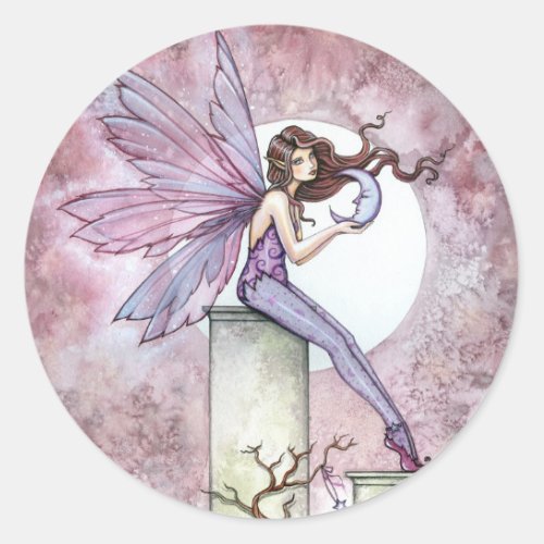 Purple Pink Fairy with Moon Stickers