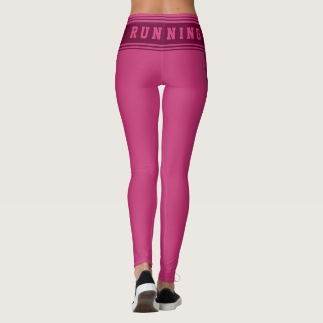 Purple Pink Fitness Leggings (Back)
