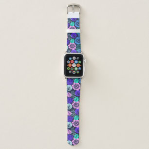 Purple & Pink Floral Garden Bouquet Apple Watch Band