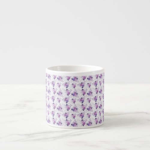 Purple Pink Floral Pretty Espresso Cup