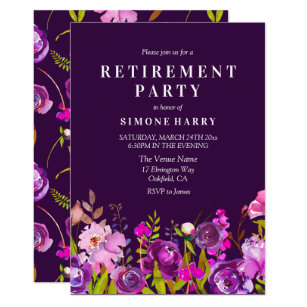 Womans Purple Retirement Gifts On Zazzle