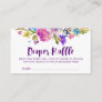 Purple Pink Flower Diaper Raffle Invitation Insert