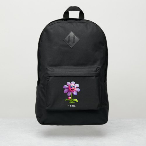 Purple Pink Flower Port Authority Backpack