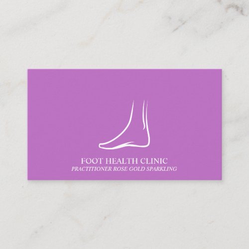 Purple Pink Foot Cares Podiatry Practioner Doctor Business Card