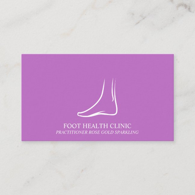 Purple Pink Foot Cares Podiatry Practioner Doctor Business Card