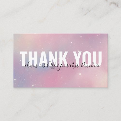 Purple Pink Galaxy Thank You Cards
