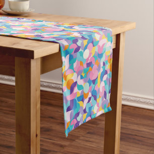 Purple & Pink Geometric Pattern Medium Table Runner