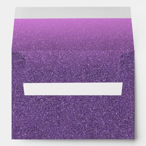 Purple pink glitter envelope