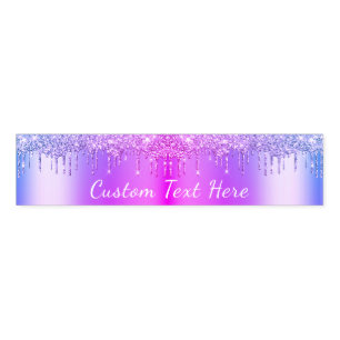 Purple Pink Gold Glitter Custom Text Napkin Bands