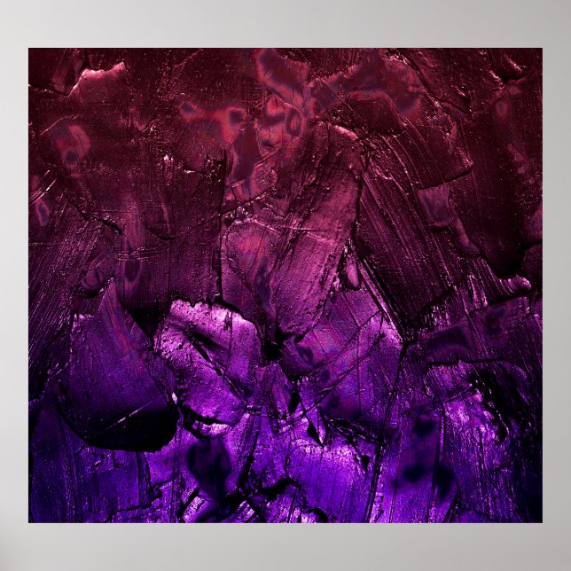Purple Pink Gradient: Dark Abstract Poster (Front)