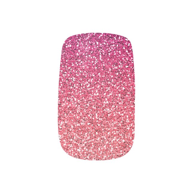Purple Pink Gradient Glitter Ombre Pretty Minx Nail Art (Left Thumb)