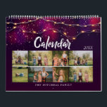 Purple pink gradient pattern Custom 8 photos Text Calendar<br><div class="desc">Rustic Pink Purple Gradient marble glitter new year Calendars, invitations and postcards for Christmas and new year celebrations. gift it to your beloved one ……(1)>>> For further customization, please click the "customize further" link and use our design tool to modify this template. (2)>>> If you prefer Different types of paper,...</div>