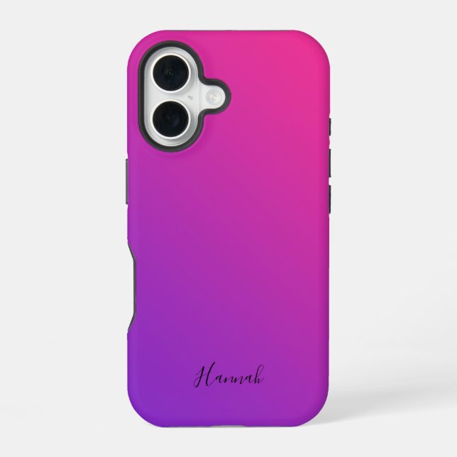 Purple Pink Gradient Personalized Iphone Case (Back)